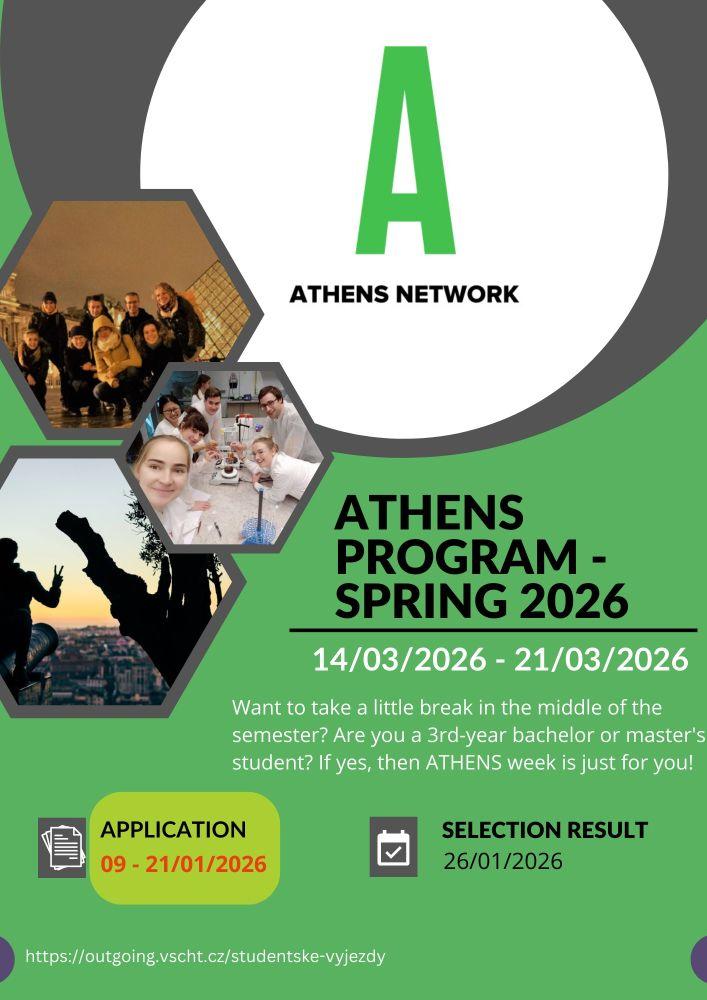 ATHENS program 2026 jaro